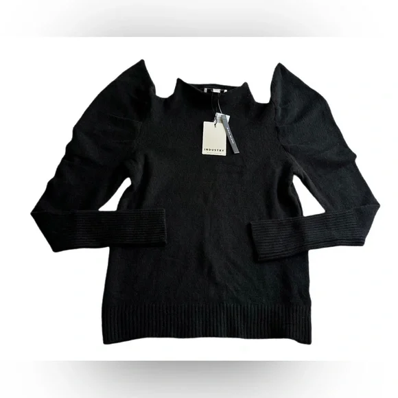 Industry Republic Contemporary‎ Wool Blend Butterfly Sleeve Modern Sweater - Picture 4 of 8